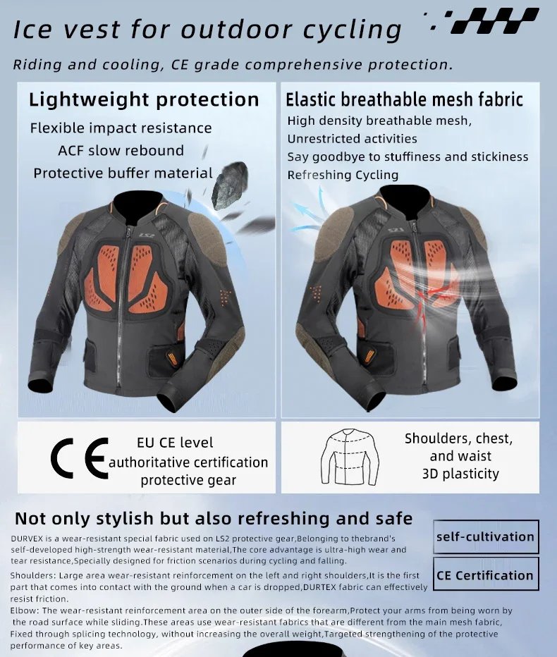 Original LS2 Motorcycle Riding Jacket LS2 X-TERRAIN Body Soft Armor Jacket Summer Breathable CE Anti-fall Wear-resistant Jacket Original LS2 Motorcycle Riding Jacket LS2 X-TERRAIN Body Soft Armor Jacket Summer Breathable CE Anti-fall Wear-resistant Jacket