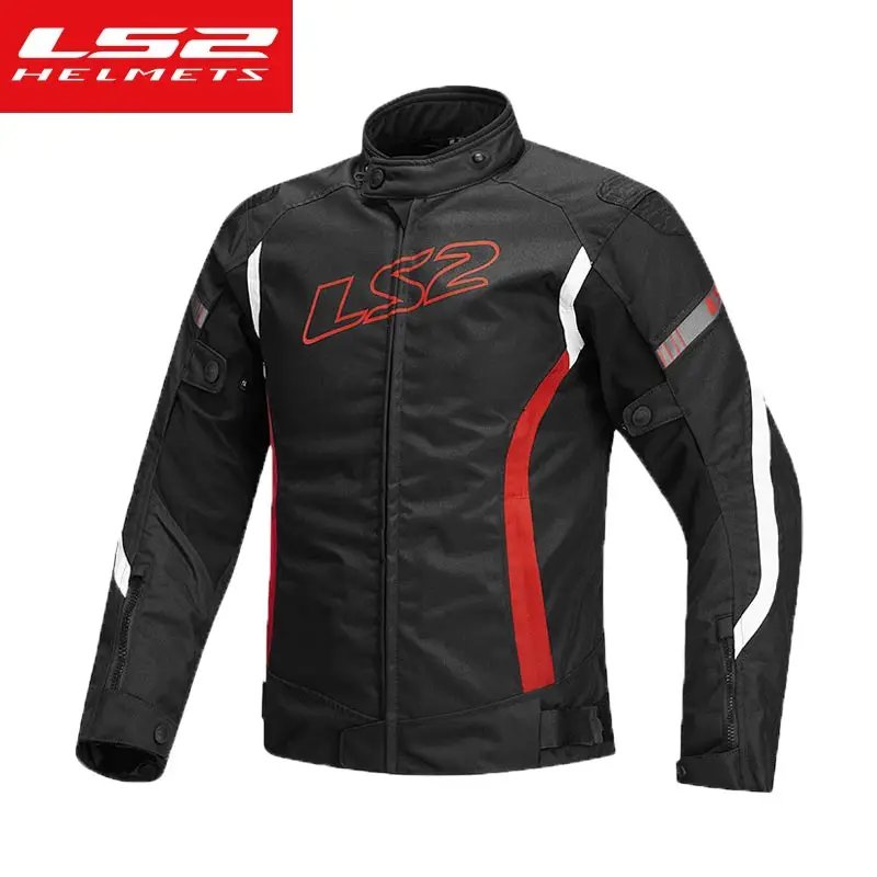 Original LS2 Motorcycle Jacket Winter Warm Waterproof Motorbike Jacket CE Anti-fall Wear-resistant Off-Road Cycling Coat Jackets