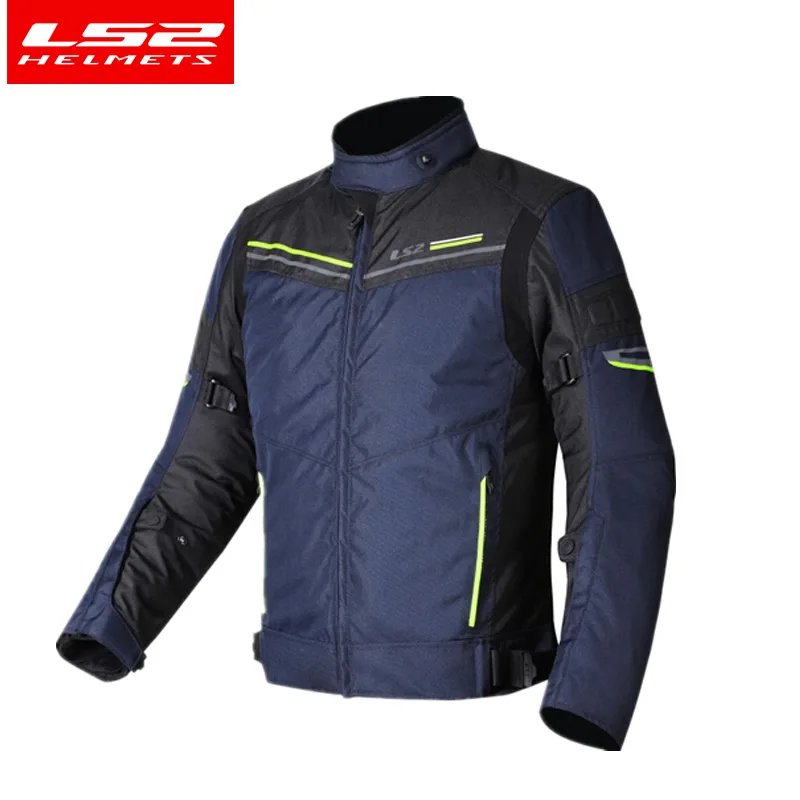 Original LS2 Motorcycle Jacket Winter Warm Waterproof Motorbike Jacket CE Anti-fall Wear-resistant Off-Road Cycling Coat Jackets