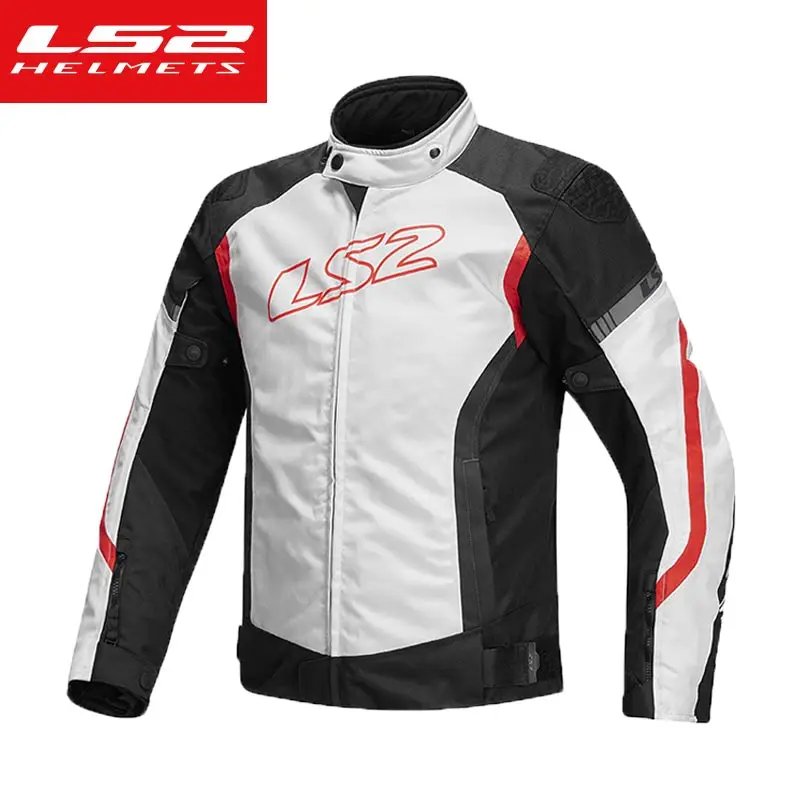 Original LS2 Motorcycle Jacket Winter Warm Waterproof Motorbike Jacket CE Anti-fall Wear-resistant Off-Road Cycling Coat Jackets