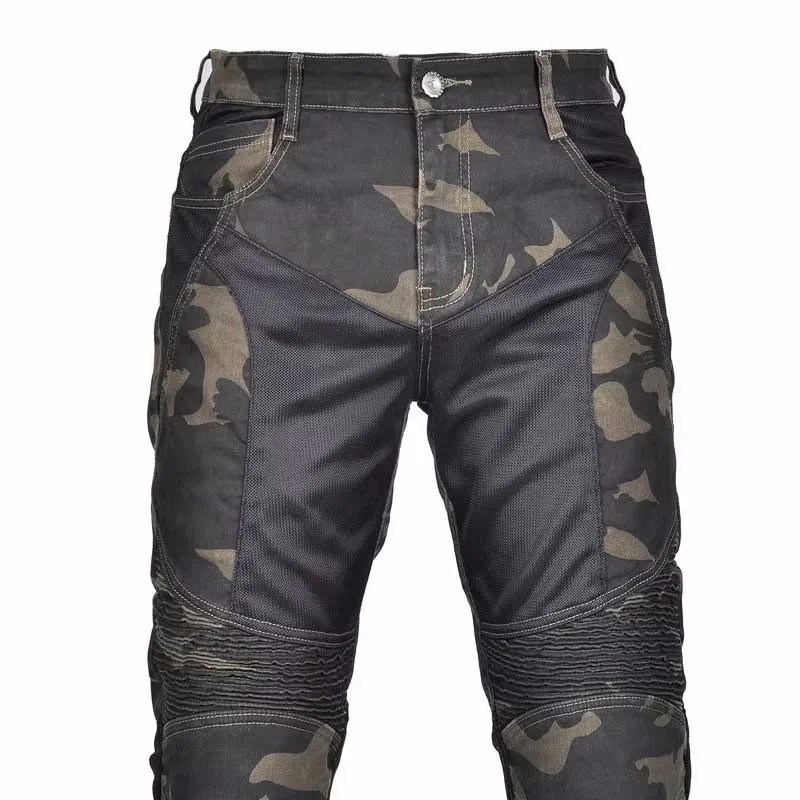 Camo Dual Spring Summer Riding Collection Classic Denim PK720 Motorcycle Pants Motocicleta Elastic Fit Jeans 4 Gears Choice