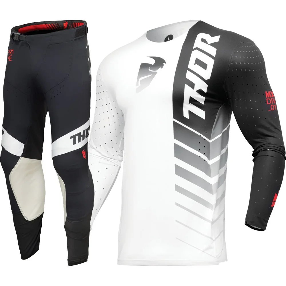 2026 Launchmode Futura Black / Red Gear Combo Motorcycle Sportswear Set Off-Road Motorcycle Combination