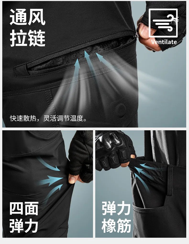 Motowolf CE Approval Motorcycle Pants Summer Breathable Moto Pants Elastic Riding Pants Motocross Trousers for Men Women