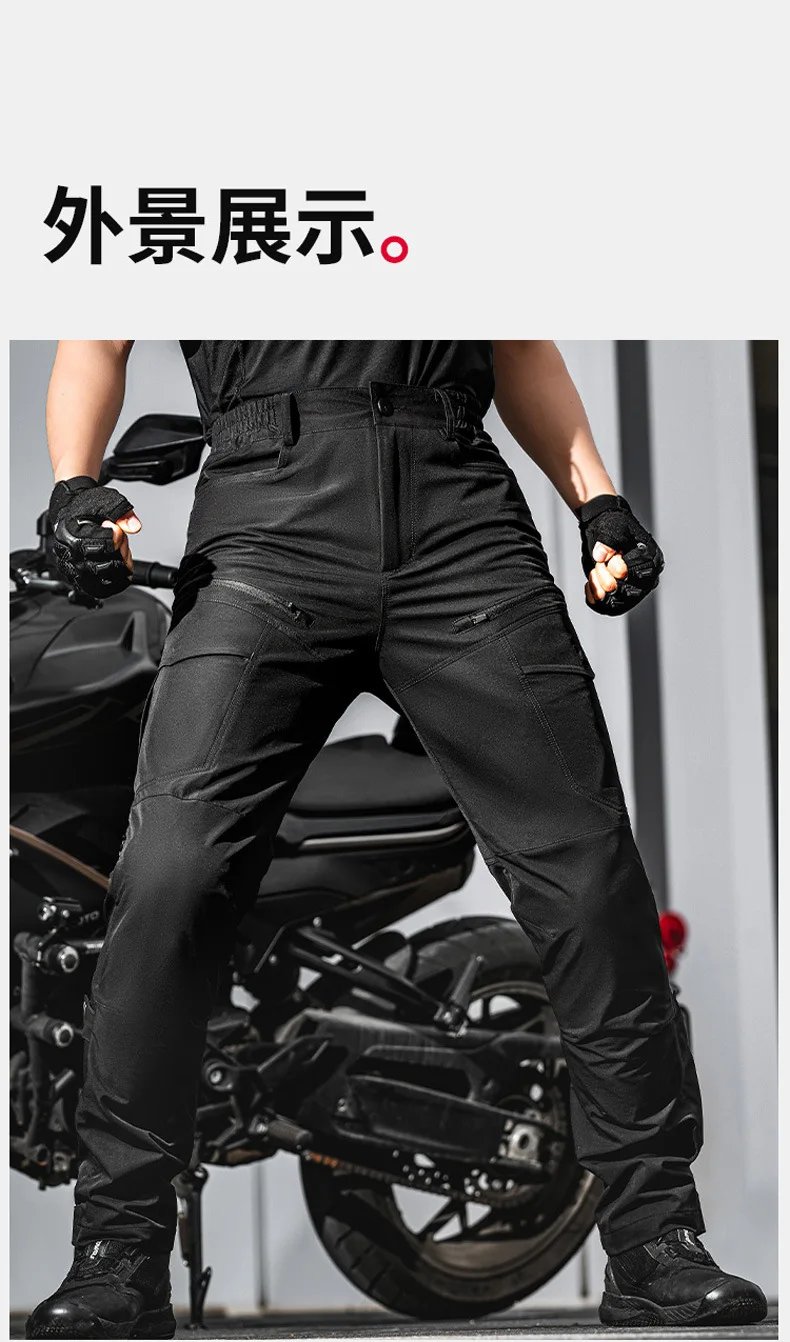Motowolf CE Approval Motorcycle Pants Summer Breathable Moto Pants Elastic Riding Pants Motocross Trousers for Men Women