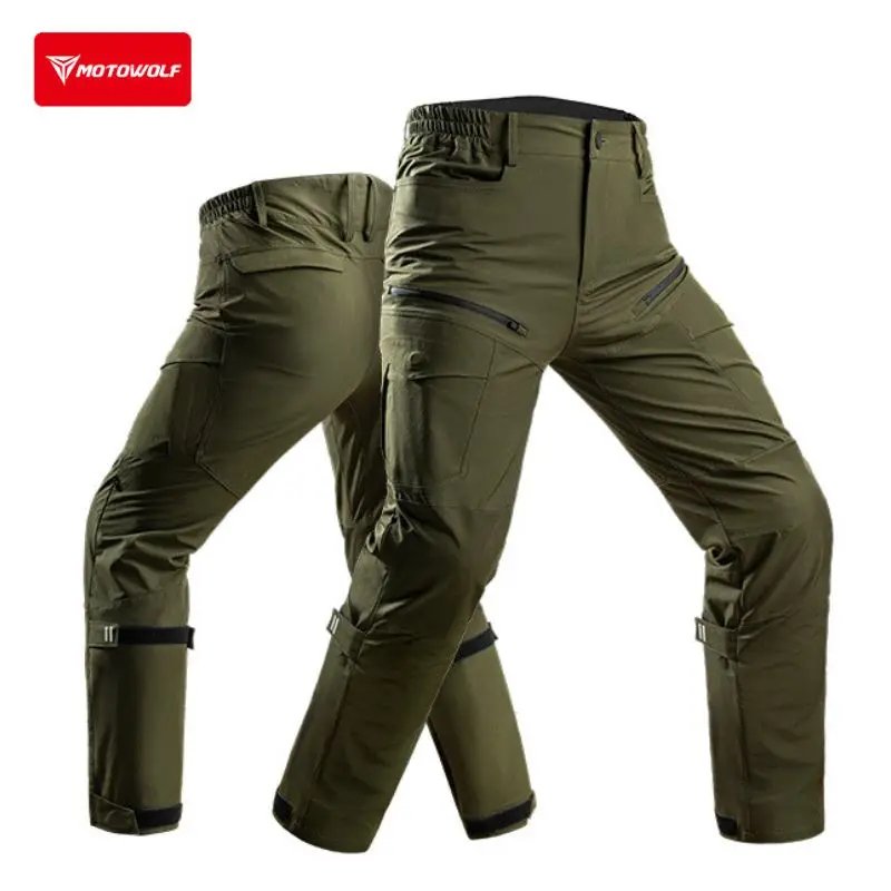 Motowolf CE Approval Motorcycle Pants Summer Breathable Moto Pants Elastic Riding Pants Motocross Trousers for Men Women