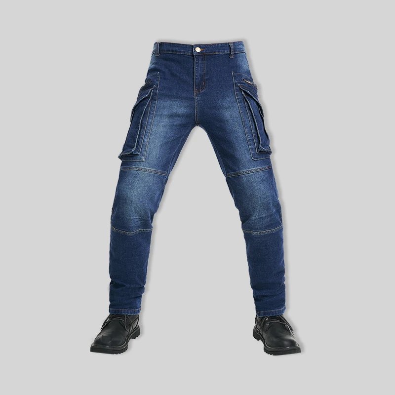 Moto Jeans Motorcycle Pants Protective Gear Trousers With Protect Gears Summer Anti Drop Riding Pants knee pad Multiple pockets