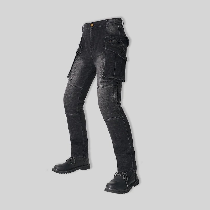 Moto Jeans Motorcycle Pants Protective Gear Trousers With Protect Gears Summer Anti Drop Riding Pants knee pad Multiple pockets