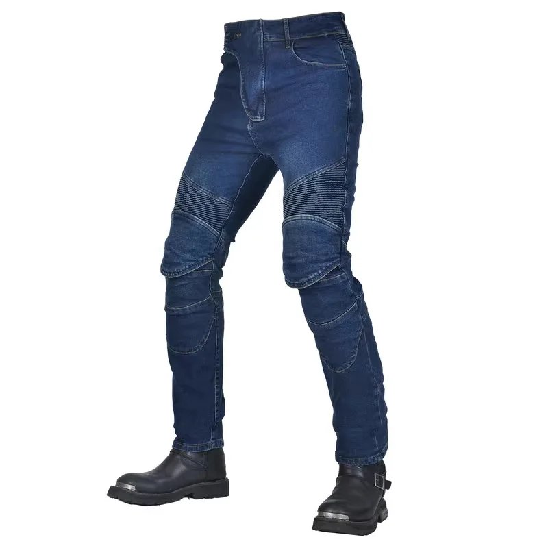 New Motorcycle Black Rider Racing Pants Men All Seasons Straight Elastic Denim Motorcycle Anti-fal Level 2 Gears Riding Jeans New Motorcycle Black Rider Racing Pants Men All Seasons Straight Elastic Denim Motorcycle Anti-fal Level 2 Gears Riding Jeans