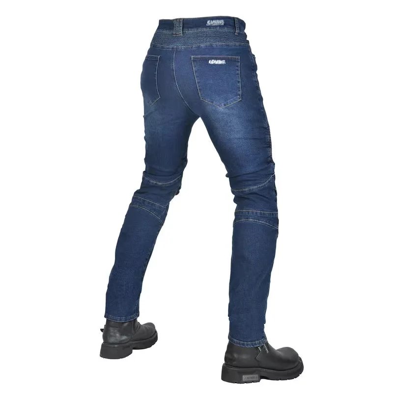 New Motorcycle Black Rider Racing Pants Men All Seasons Straight Elastic Denim Motorcycle Anti-fal Level 2 Gears Riding Jeans New Motorcycle Black Rider Racing Pants Men All Seasons Straight Elastic Denim Motorcycle Anti-fal Level 2 Gears Riding Jeans