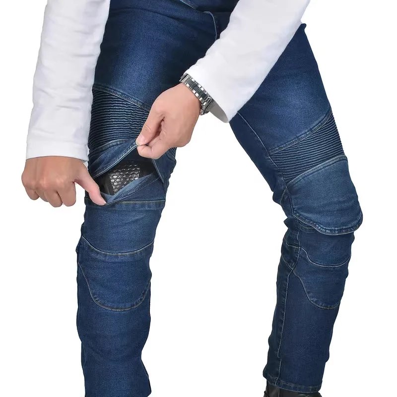 New Motorcycle Black Rider Racing Pants Men All Seasons Straight Elastic Denim Motorcycle Anti-fal Level 2 Gears Riding Jeans New Motorcycle Black Rider Racing Pants Men All Seasons Straight Elastic Denim Motorcycle Anti-fal Level 2 Gears Riding Jeans