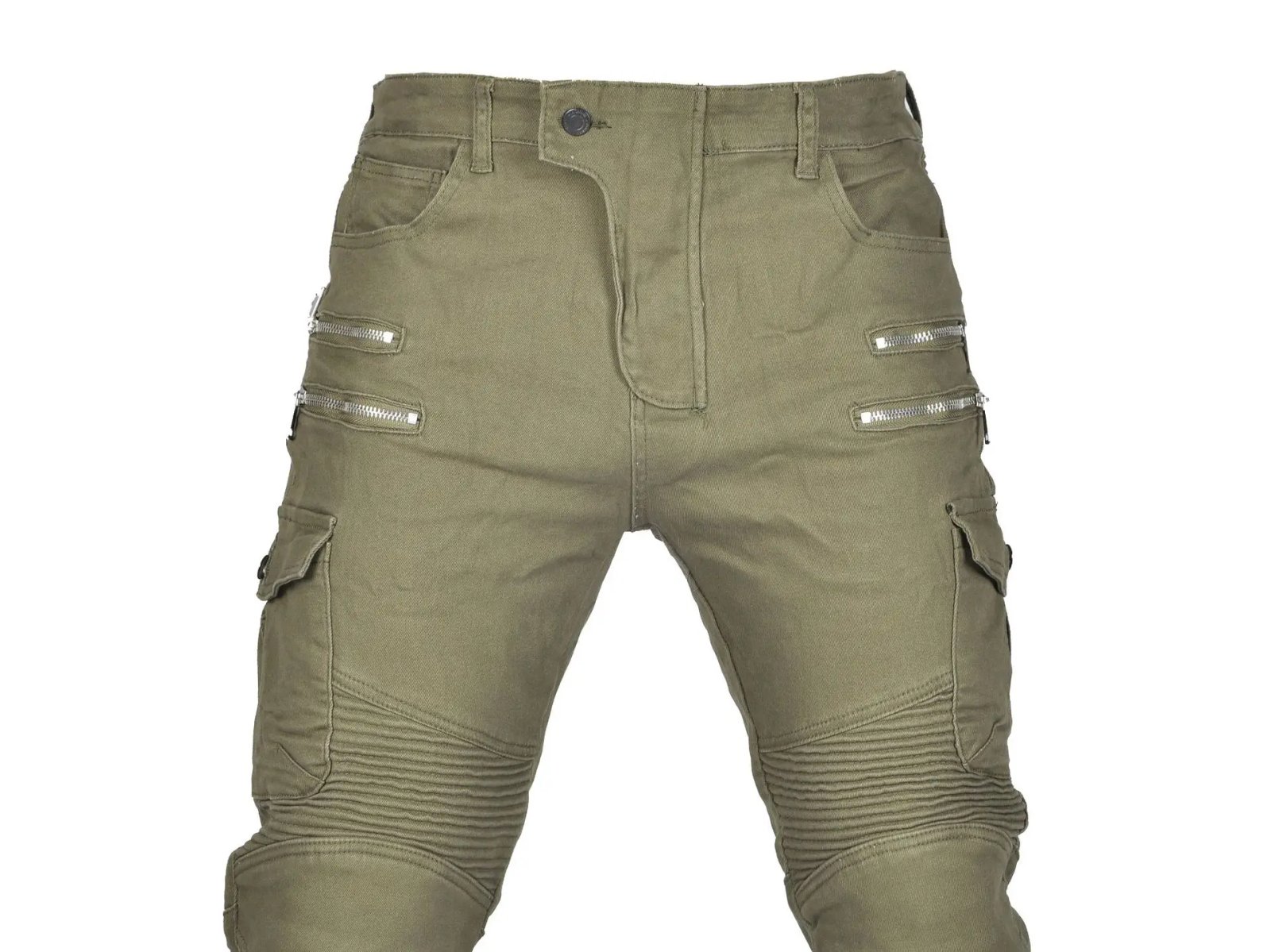 Four-Season Motorcycle Riding Pants Zipper Antifall Locomotive Motocross Racing Denim Jeans With CE Armoured Stretch Slim Fit