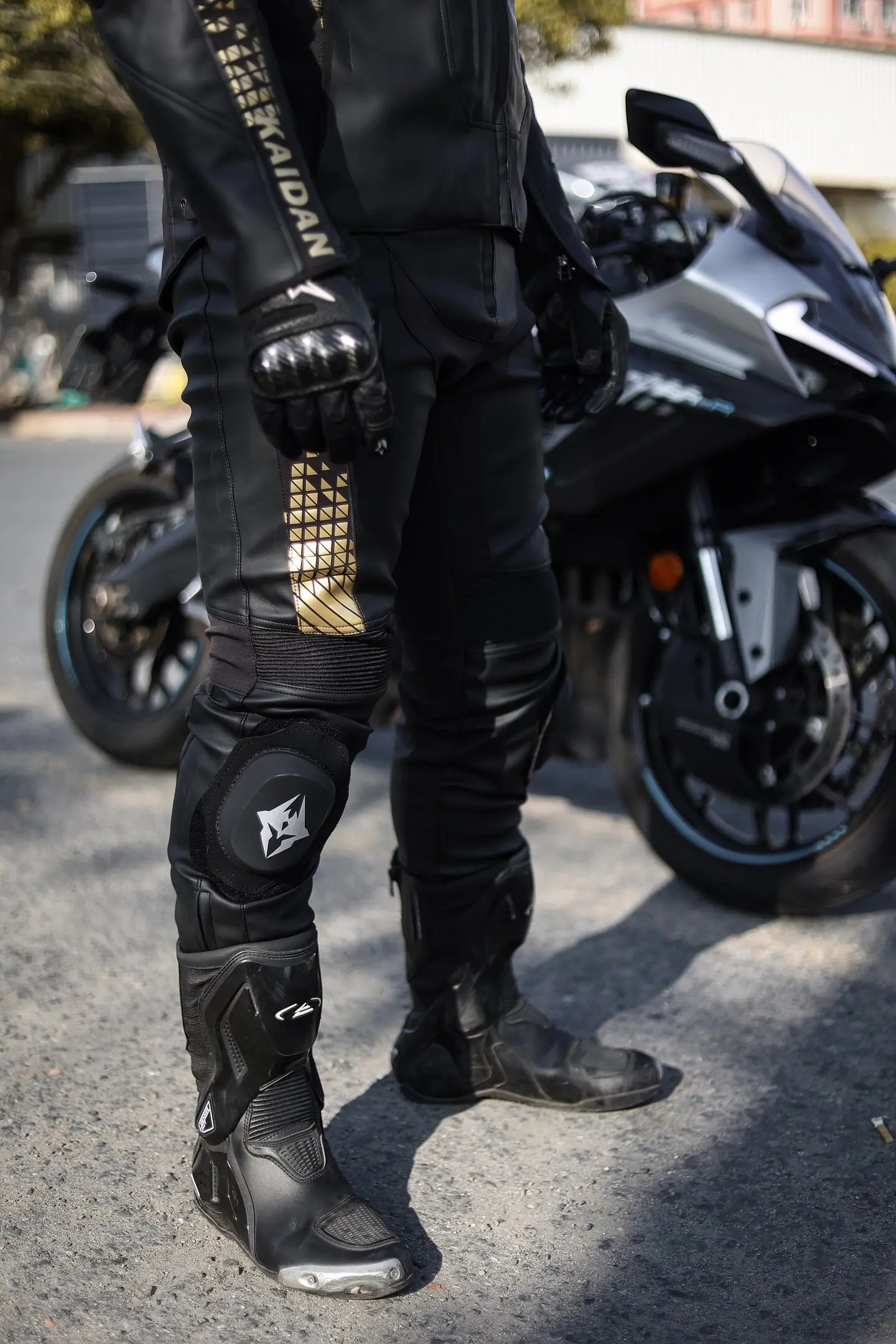 Motorcycle Riding Protective Pants Men Pants CE Certified Microfiber Leather Anti-fall Waterproof Wear-resistant Racing Trousers