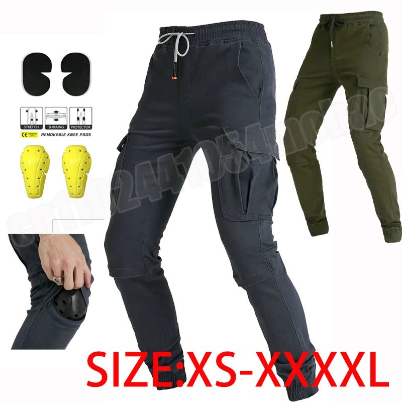 Motorcycle Pants Tear Resistant Moto Protection Camouflage Motocross Pants with CE Protective Gear Men Overalls Cargo Pants Men