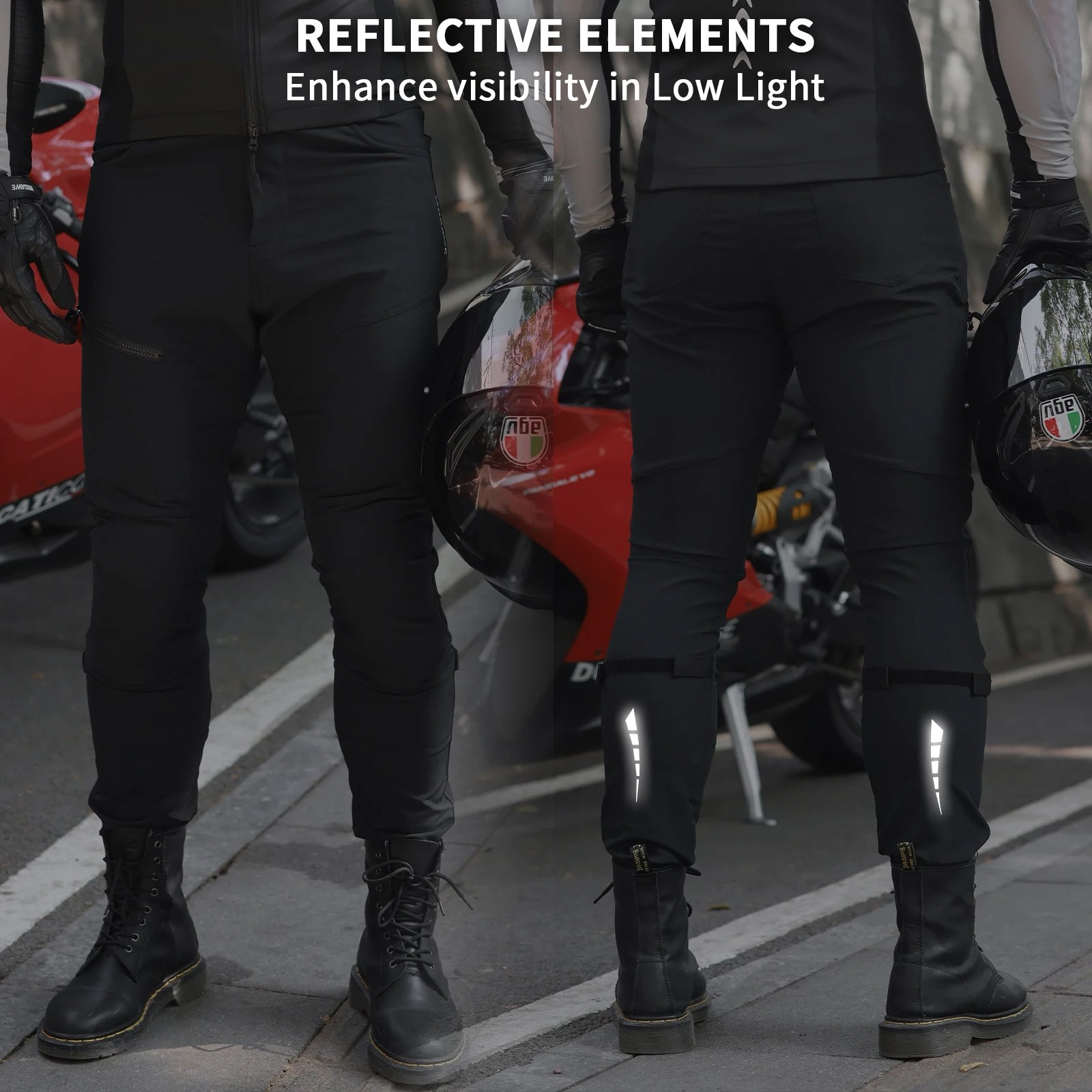 WOSAWE Men Motorcycle Pants Summer Motocross Pants Breathable Bicycle Bike Water-repellent Trousers Multi Purpose Pockets
