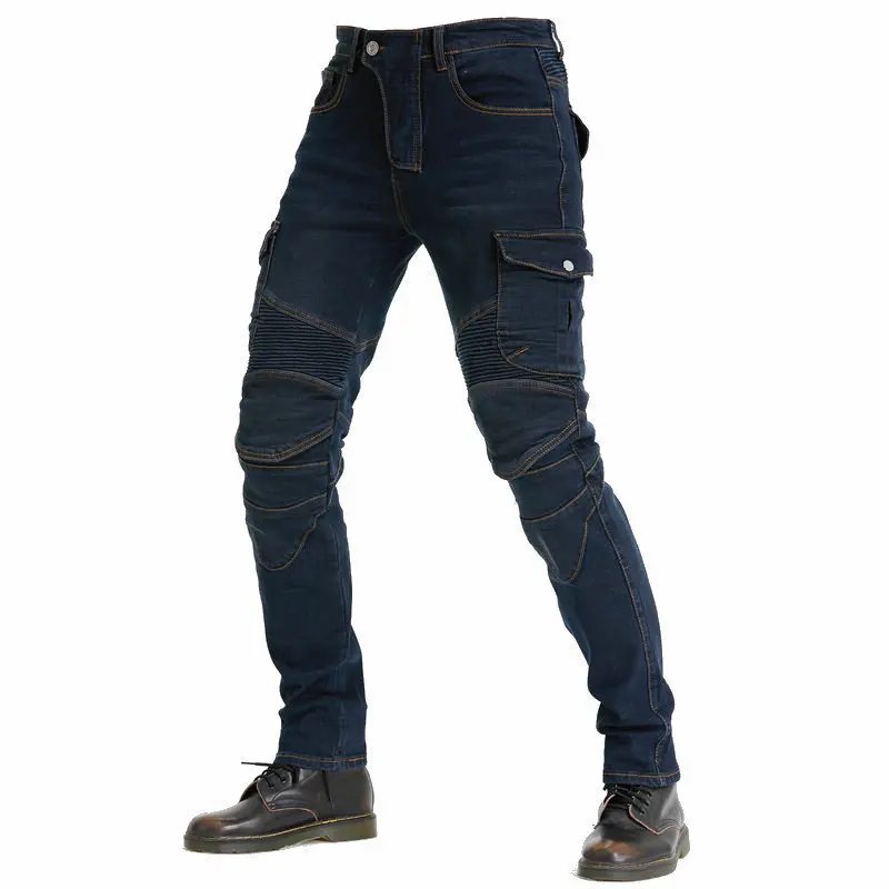 New Men's Khaki Motocross Equipment Traveling Armor CE Certification Jeans Stretch Racing Road Motorcycle Outdoor Cycling Pants
