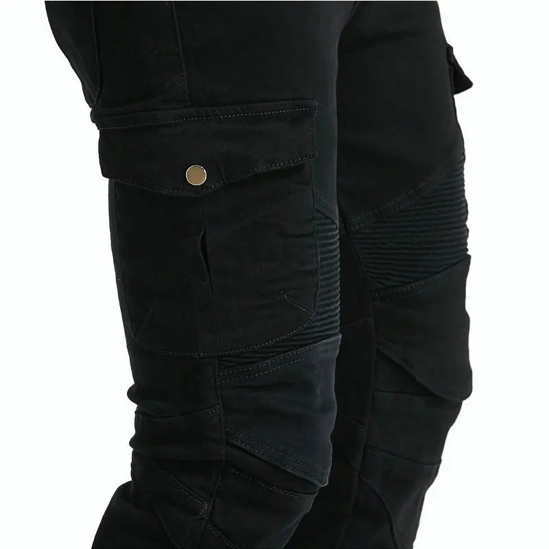 New Men's Khaki Motocross Equipment Traveling Armor CE Certification Jeans Stretch Racing Road Motorcycle Outdoor Cycling Pants