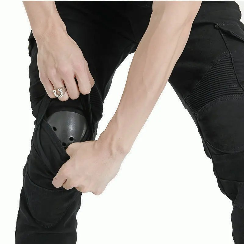 New Men's Khaki Motocross Equipment Traveling Armor CE Certification Jeans Stretch Racing Road Motorcycle Outdoor Cycling Pants