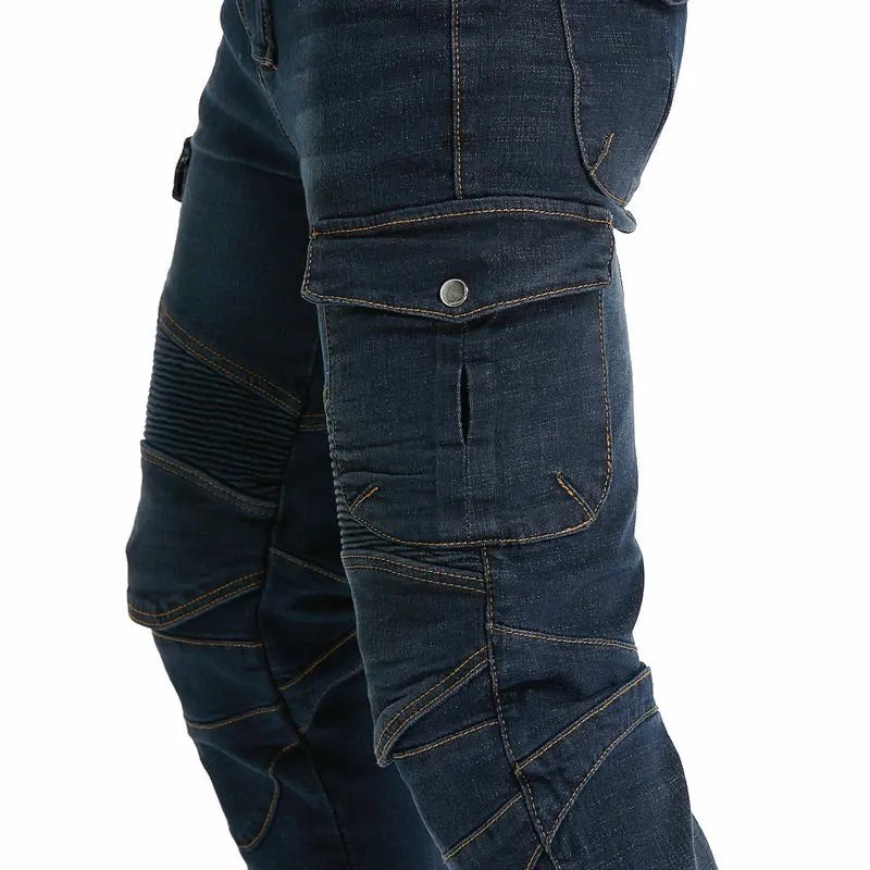 New Men's Khaki Motocross Equipment Traveling Armor CE Certification Jeans Stretch Racing Road Motorcycle Outdoor Cycling Pants