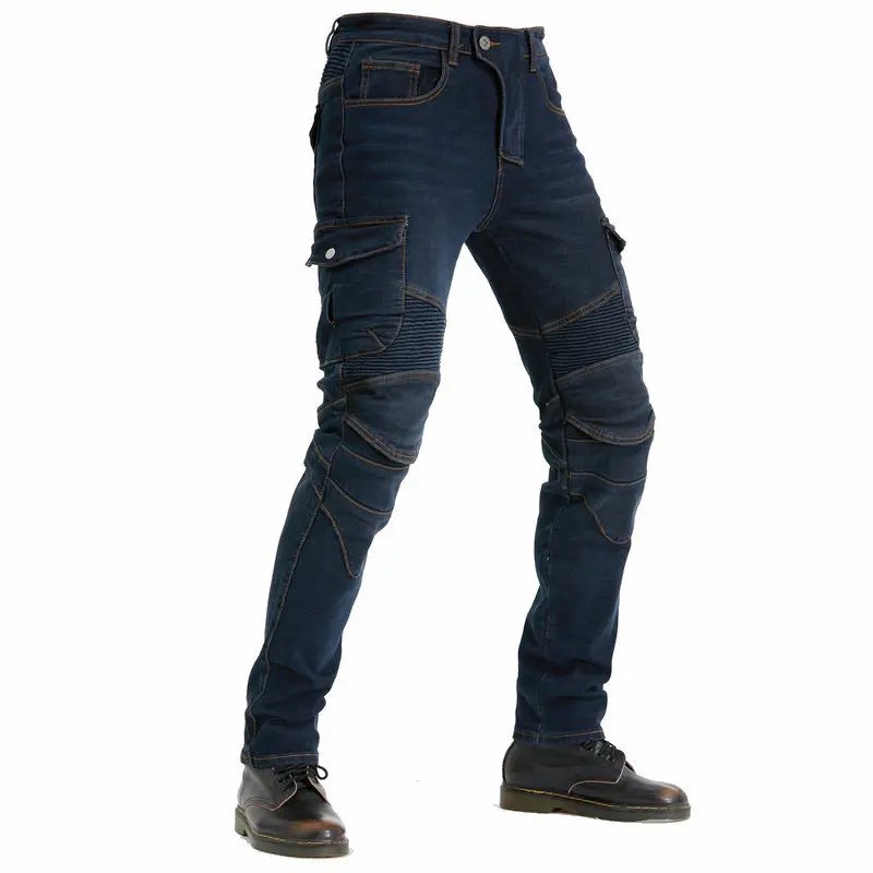 New Men's Khaki Motocross Equipment Traveling Armor CE Certification Jeans Stretch Racing Road Motorcycle Outdoor Cycling Pants
