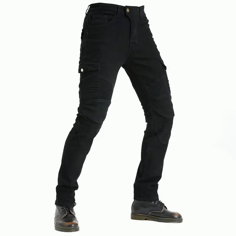 New Men's Khaki Motocross Equipment Traveling Armor CE Certification Jeans Stretch Racing Road Motorcycle Outdoor Cycling Pants
