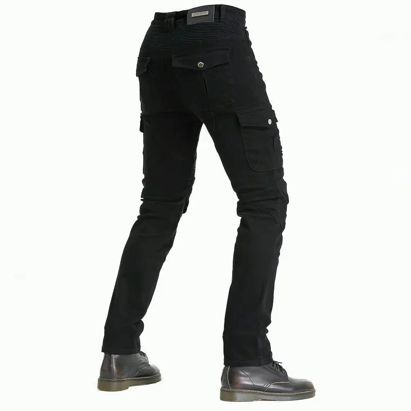 New Men's Khaki Motocross Equipment Traveling Armor CE Certification Jeans Stretch Racing Road Motorcycle Outdoor Cycling Pants