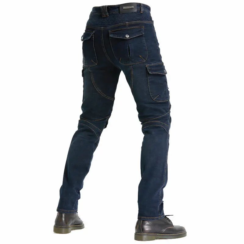 New Men's Khaki Motocross Equipment Traveling Armor CE Certification Jeans Stretch Racing Road Motorcycle Outdoor Cycling Pants