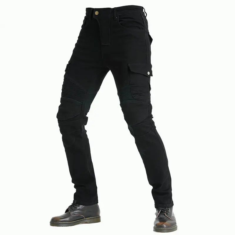 New Men's Khaki Motocross Equipment Traveling Armor CE Certification Jeans Stretch Racing Road Motorcycle Outdoor Cycling Pants