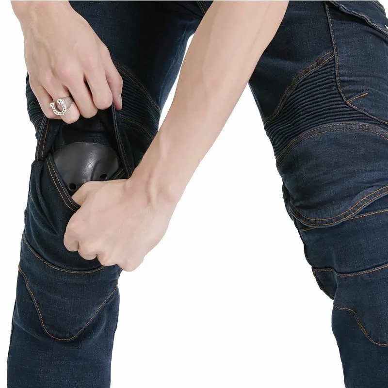 New Men's Khaki Motocross Equipment Traveling Armor CE Certification Jeans Stretch Racing Road Motorcycle Outdoor Cycling Pants