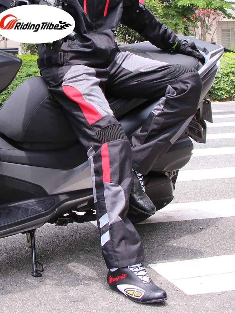 Motorcycle Pants Summer Breathable Winter Warm Motorbike Riding Protective Waterproof Trousers with Free Liner and Kneepads HP12