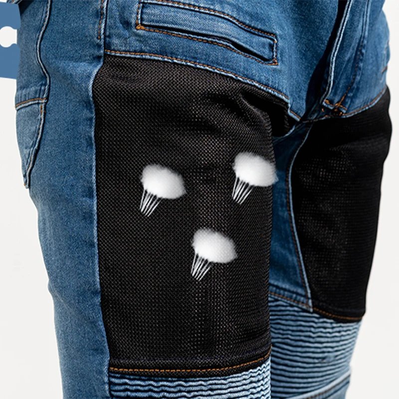 New style spring and summer breathable motorcycle riding pants rider anti-fall motorcycle jeans men and women protective gear