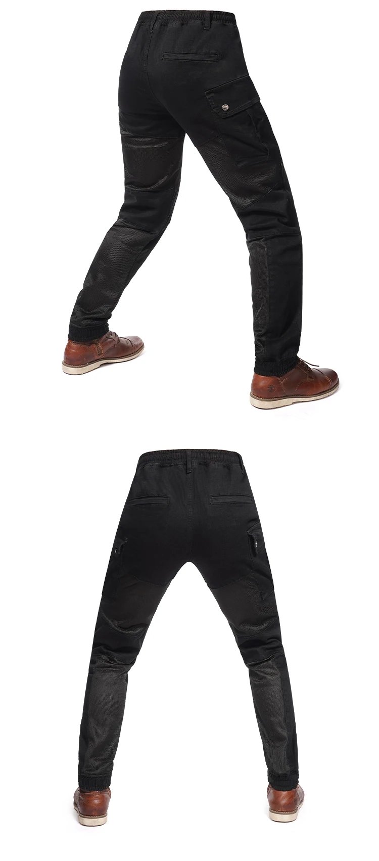 New Summer Men Women Motorcycle Riding Cargo Pants, Breathable Mesh Outdoor Motorbike Anti-fall Pants with Protective Gear