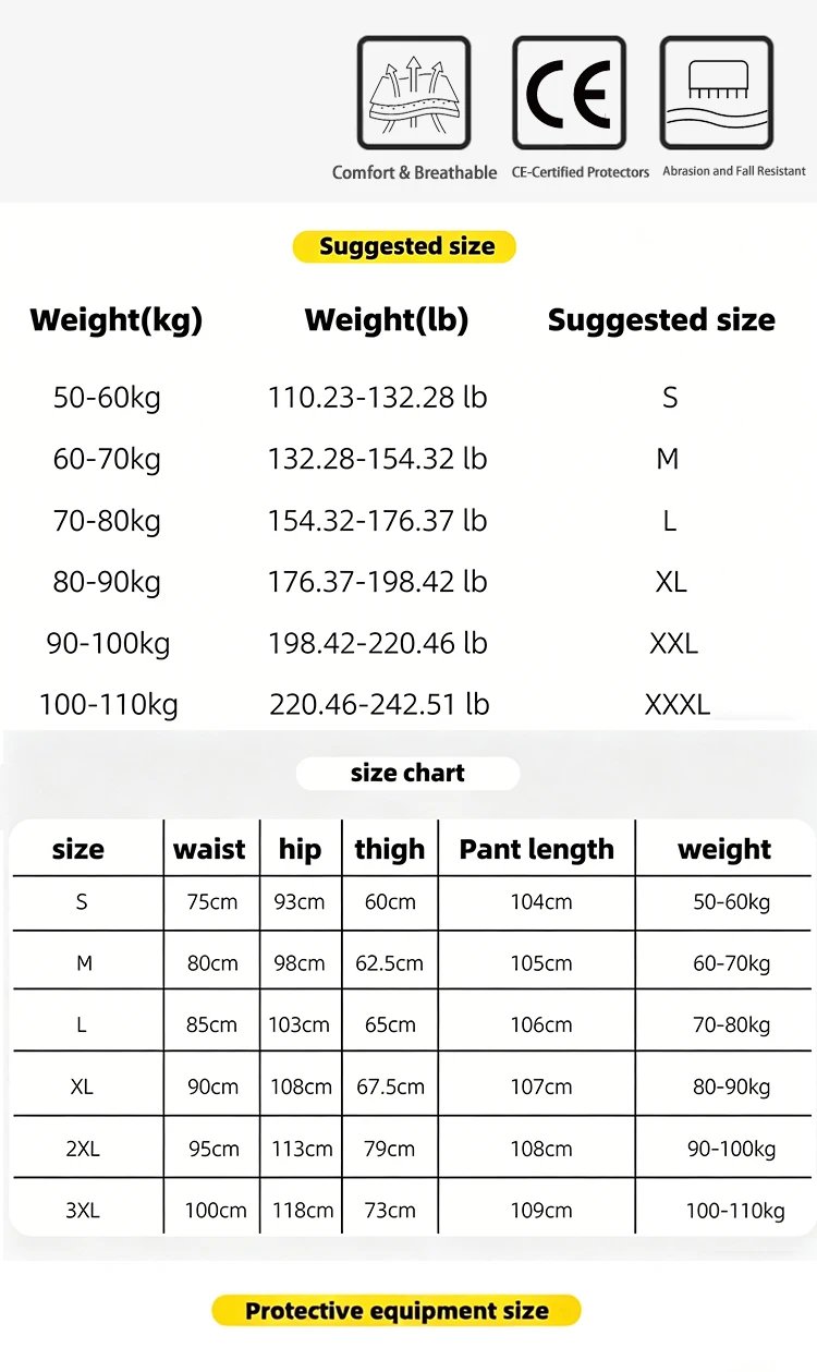 New Summer Men Women Motorcycle Riding Cargo Pants, Breathable Mesh Outdoor Motorbike Anti-fall Pants with Protective Gear