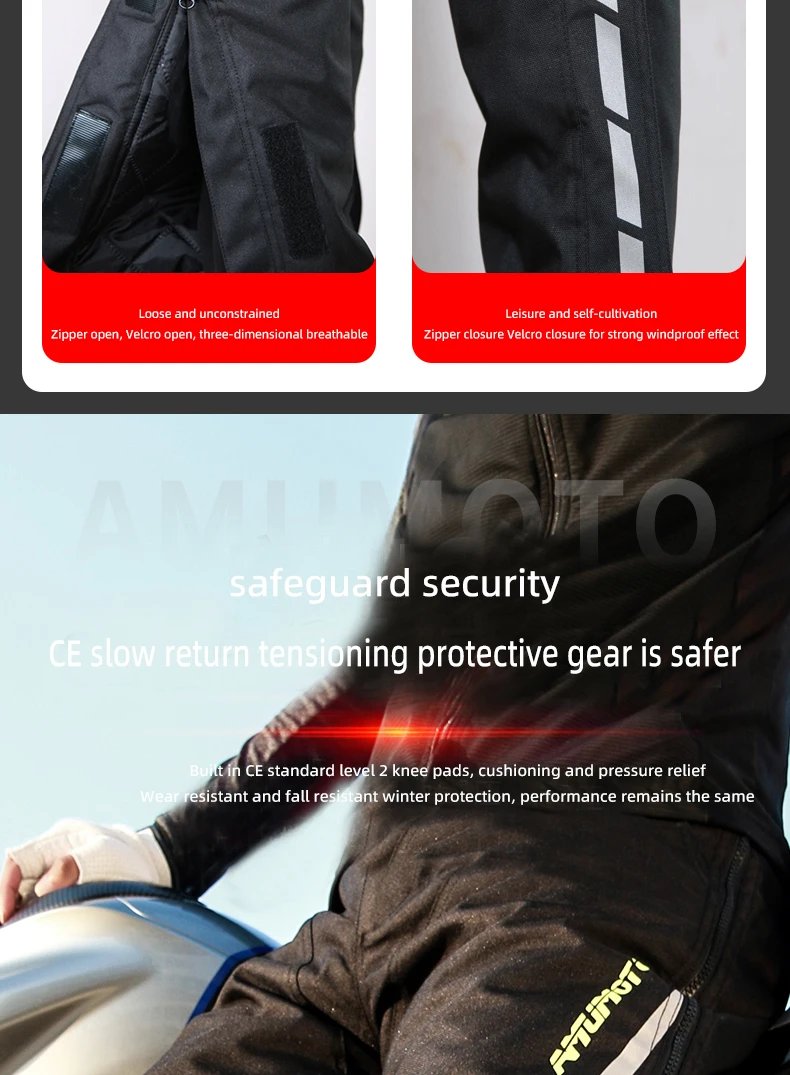AMU Motorcycle Quick-Release Pants Winter Warm Motorbike Pants Men Women Windproof Anti-fall Motocross Quick Take Off Trousers AMU Motorcycle Quick-Release Pants Winter Warm Motorbike Pants Men Women Windproof Anti-fall Motocross Quick Take Off Trousers