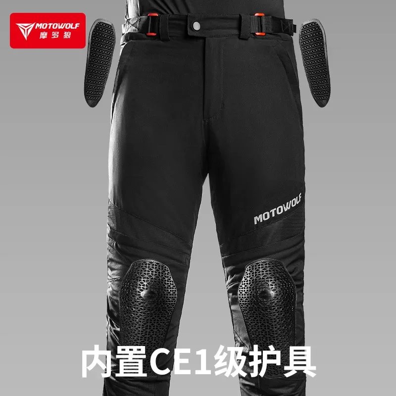 Motowolf CE Certified Motorcycle Pants Summer Breathable Mesh Riding Pants Reflective Strips Biker Trousers for Men Women