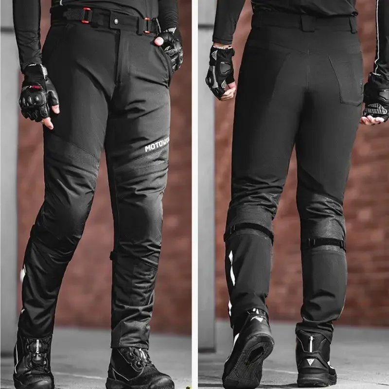 Motowolf CE Certified Motorcycle Pants Summer Breathable Mesh Riding Pants Reflective Strips Biker Trousers for Men Women