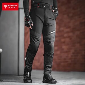 Motowolf CE Certified Motorcycle Pants Summer Breathable Mesh Riding Pants Reflective Strips Biker Trousers for Men Women