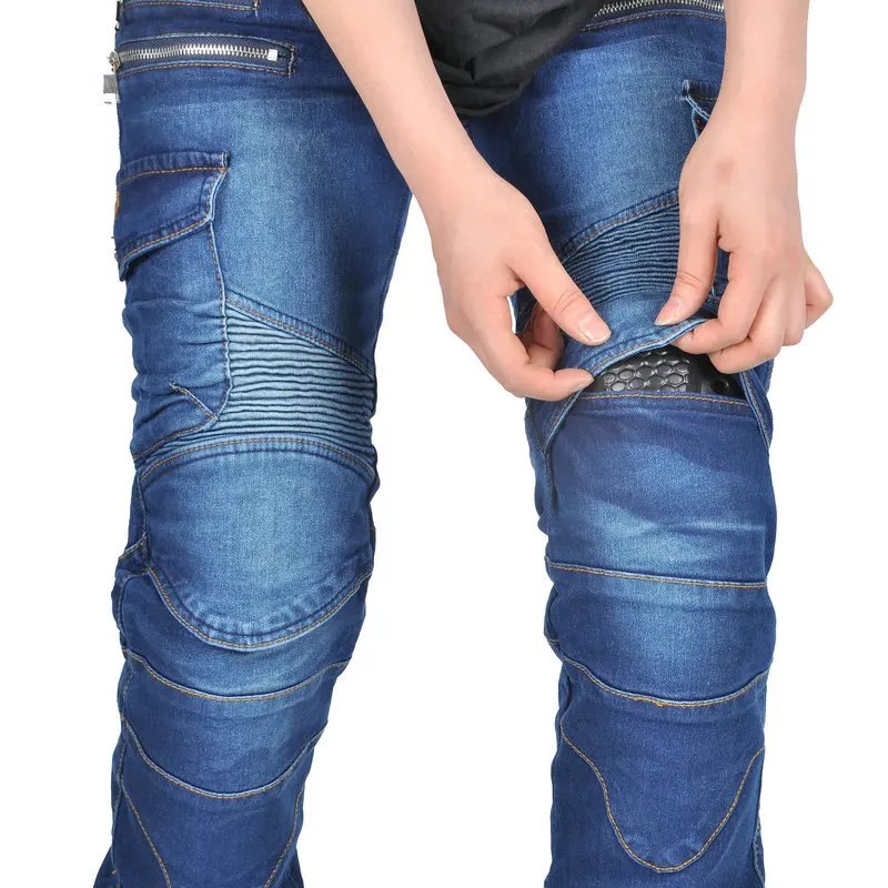 New Double Zipper Metal Style Motocross Moto Trousers Men For Woman Outdoor Riding Jeans With Protective Gear Motorcycle Pants New Double Zipper Metal Style Motocross Moto Trousers Men For Woman Outdoor Riding Jeans With Protective Gear Motorcycle Pants