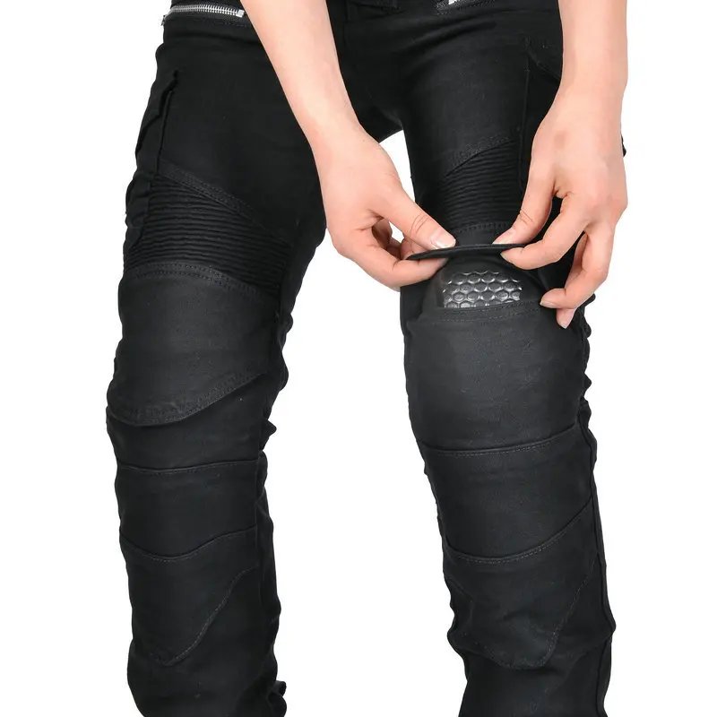 New Double Zipper Metal Style Motocross Moto Trousers Men For Woman Outdoor Riding Jeans With Protective Gear Motorcycle Pants New Double Zipper Metal Style Motocross Moto Trousers Men For Woman Outdoor Riding Jeans With Protective Gear Motorcycle Pants