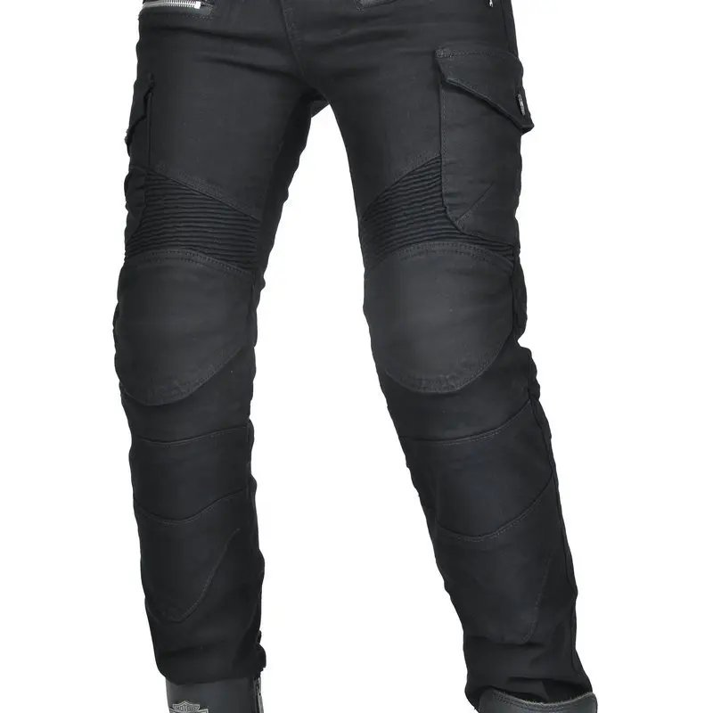 New Double Zipper Metal Style Motocross Moto Trousers Men For Woman Outdoor Riding Jeans With Protective Gear Motorcycle Pants New Double Zipper Metal Style Motocross Moto Trousers Men For Woman Outdoor Riding Jeans With Protective Gear Motorcycle Pants