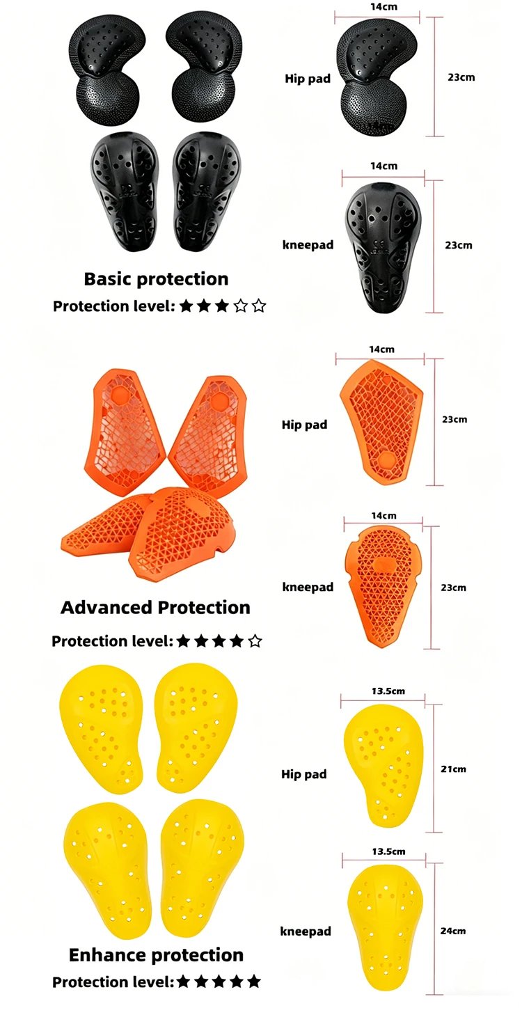 Motorcycle Riding Pants, Unisex, Knee Protector, Anti-fall & Windproof, With Armor Pads, Off-road & Street Bike Protective Pants