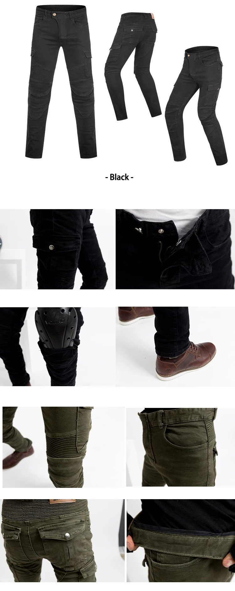 Motorcycle Riding Pants, Unisex, Knee Protector, Anti-fall & Windproof, With Armor Pads, Off-road & Street Bike Protective Pants