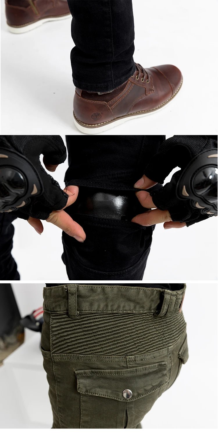 Motorcycle Riding Pants, Unisex, Knee Protector, Anti-fall & Windproof, With Armor Pads, Off-road & Street Bike Protective Pants