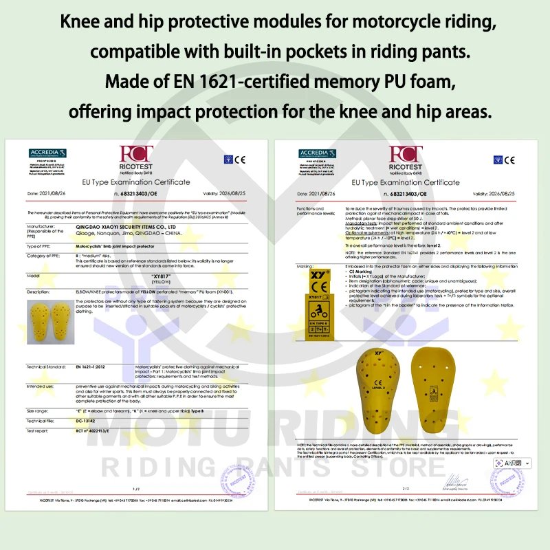 Motorcycle Riding Pants, Unisex, Knee Protector, Anti-fall & Windproof, With Armor Pads, Off-road & Street Bike Protective Pants