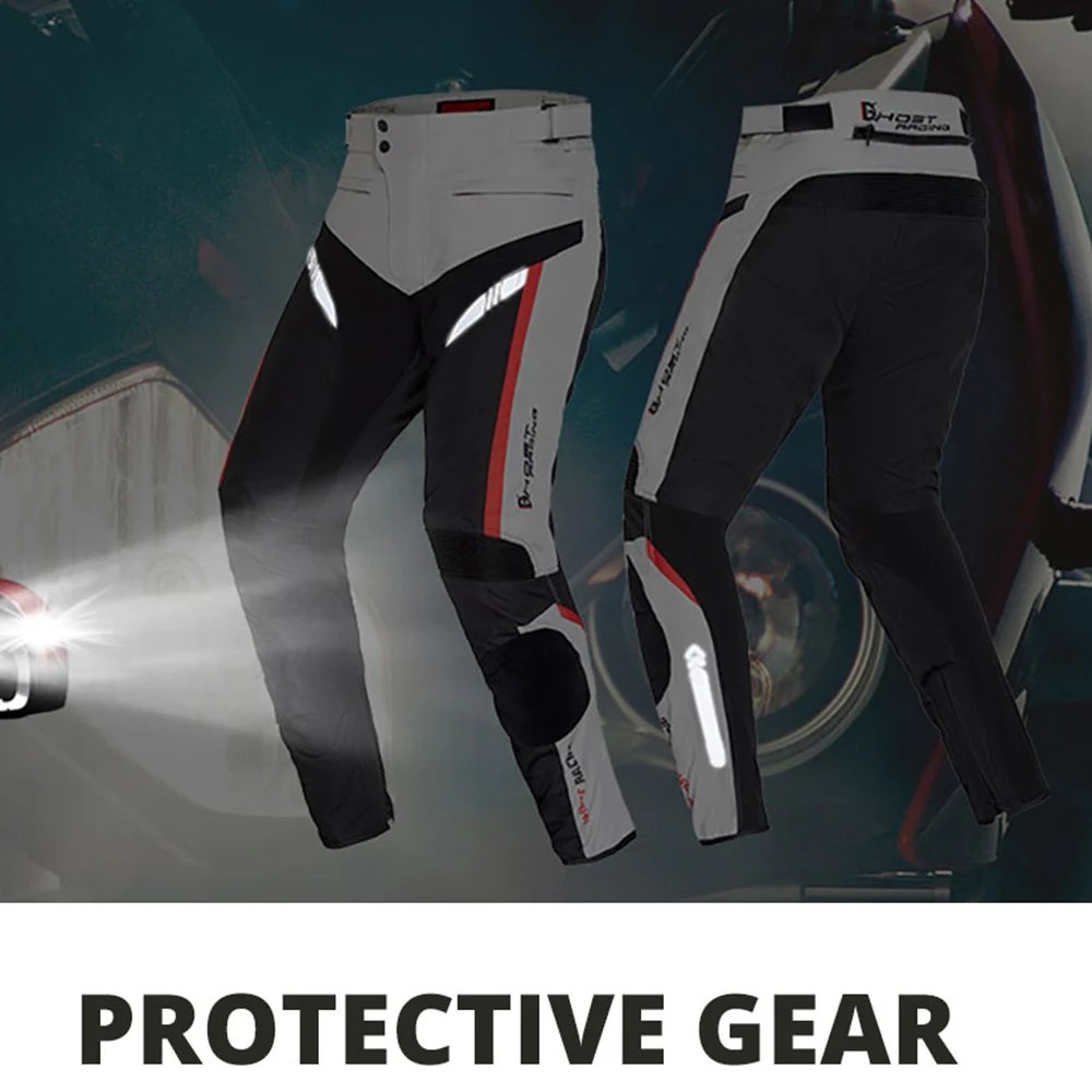 Waterproof Motorcycle Pants Reflective Wear-Resistant Motorcycle Riding Jacket Pants Anti-Fall Motorcycle Protection Equipment