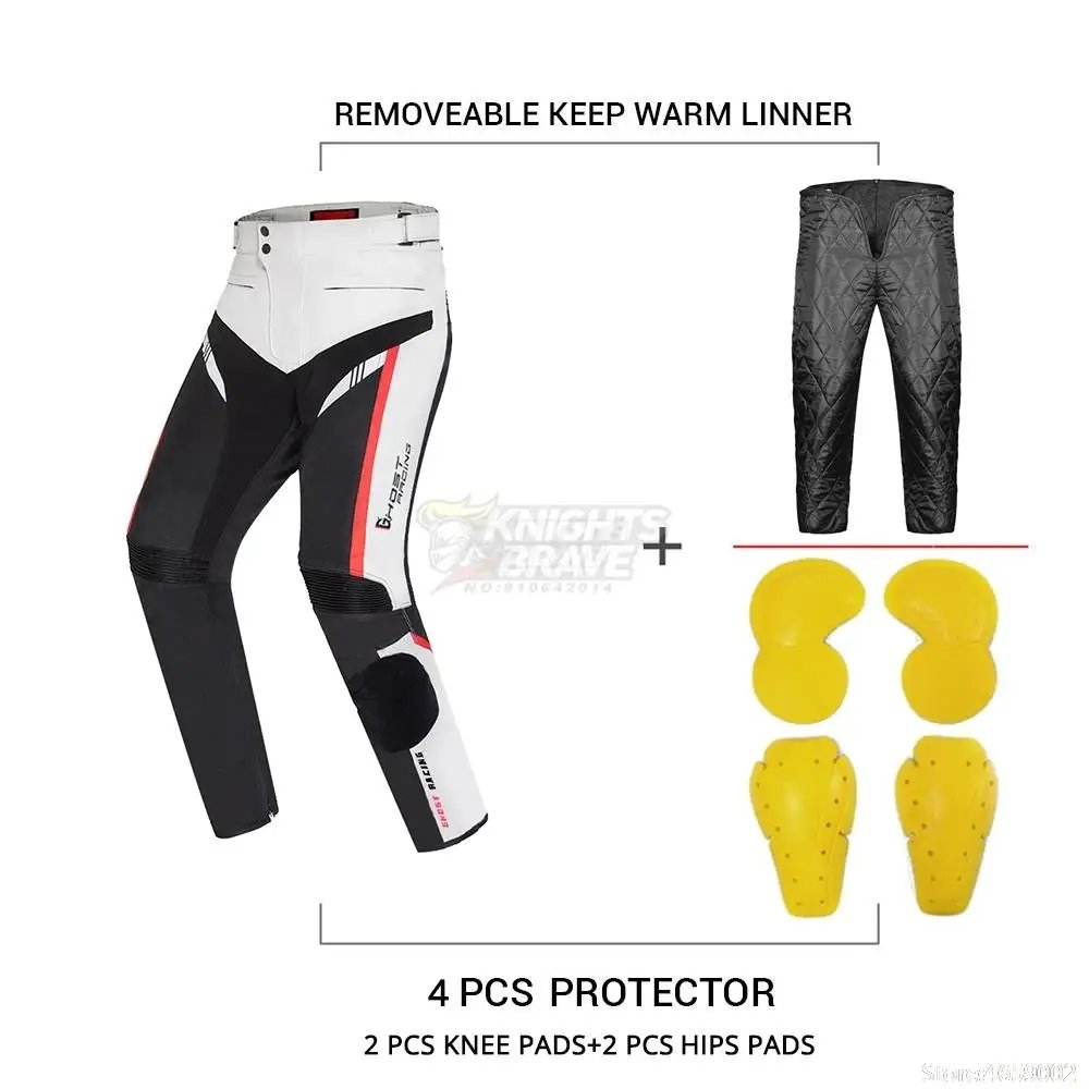 Waterproof Motorcycle Pants Reflective Wear-Resistant Motorcycle Riding Jacket Pants Anti-Fall Motorcycle Protection Equipment