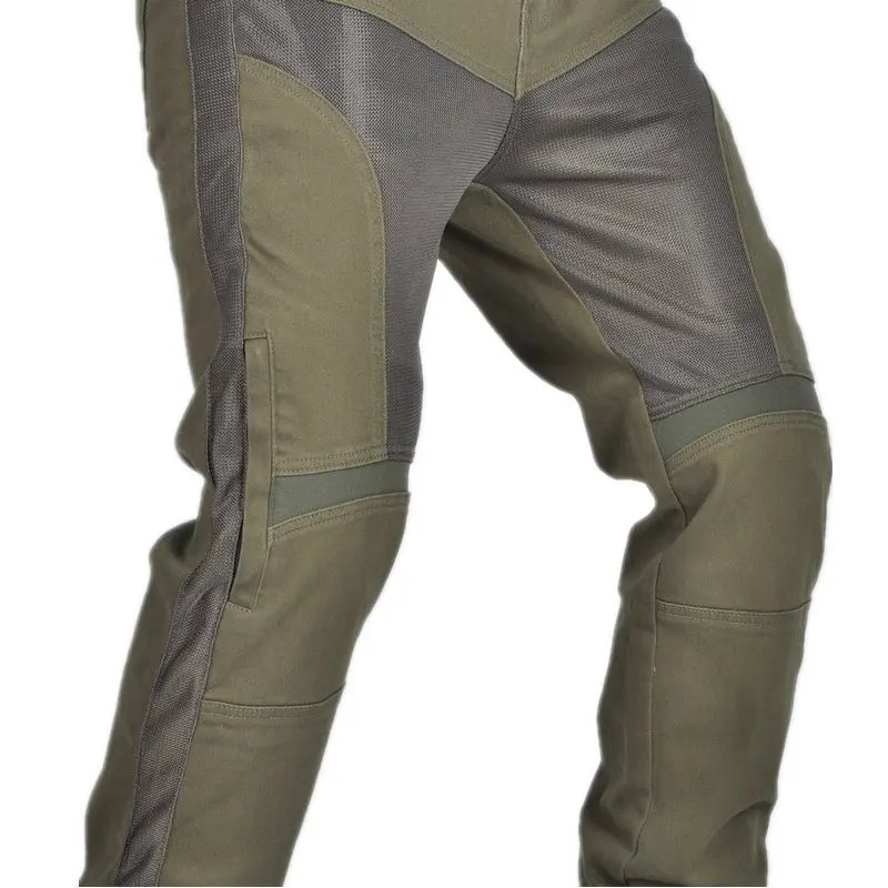 Summer Riding Motorcycle Pants Riding Jeans Breathable Stretchy Slim Fit Anti-fall Motorcycle Rider Pants With Protection Gear