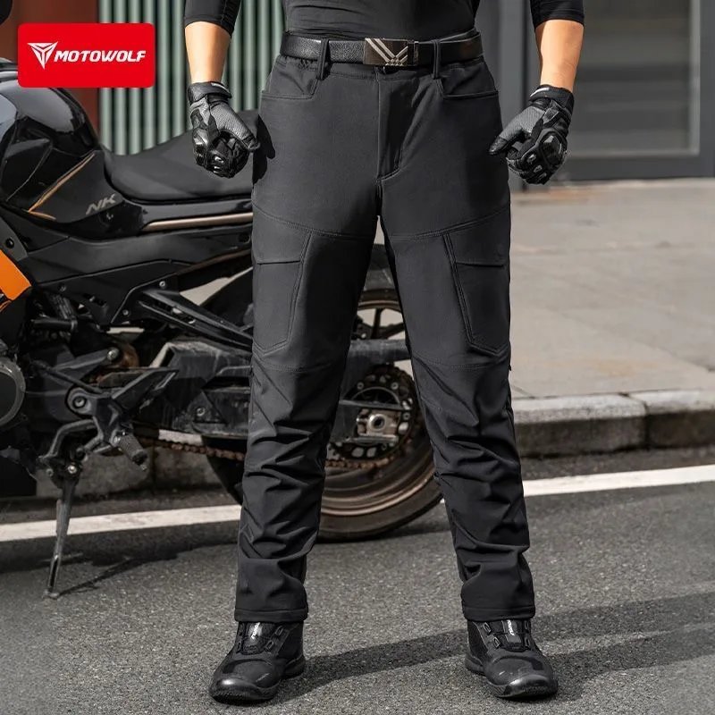 Motowolf CE Four Seasons Motorcycle Pants Summer Breathable Motorbike Pants Elastic Motorcycle Riding Anti-fall Protective Gear
