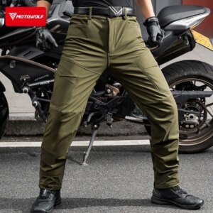 Motowolf CE Four Seasons Motorcycle Pants Summer Breathable Motorbike Pants Elastic Motorcycle Riding Anti-fall Protective Gear