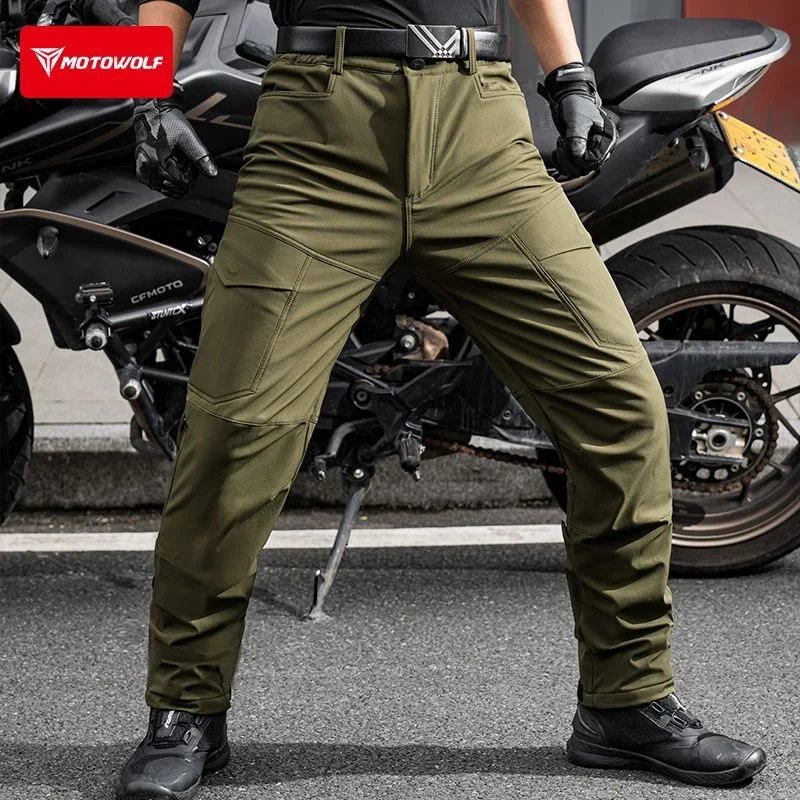 Motowolf CE Four Seasons Motorcycle Pants Summer Breathable Motorbike Pants Elastic Motorcycle Riding Anti-fall Protective Gear