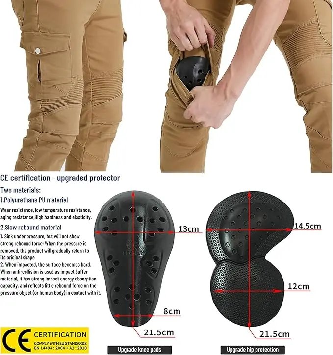 CE Armored Upgrade Motorcycle Riding Pants Motorbike Riding Denim Jeans Dual Sport Versatile Stretch Trousers with Knee Hip Pads CE Armored Upgrade Motorcycle Riding Pants Motorbike Riding Denim Jeans Dual Sport Versatile Stretch Trousers with Knee Hip Pads